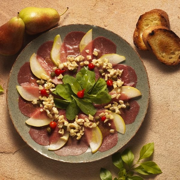 Carpaccio de carne e peras – USA Pears